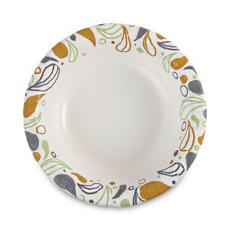 Deerfield Printed Paper Bowl, 12 oz, Coated/Soak Proof, Multicolor, 125/Pack, 8 Packs/Carton