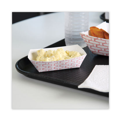 Paper Food Baskets, 0.5 lb Capacity, Red/White, 1,000/Carton