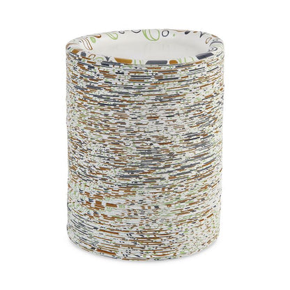 Deerfield Printed Paper Plates, 6" dia, Coated/Soak Proof, White/Yellow/Green/Purple, 250/Pack, 4 Packs/Carton