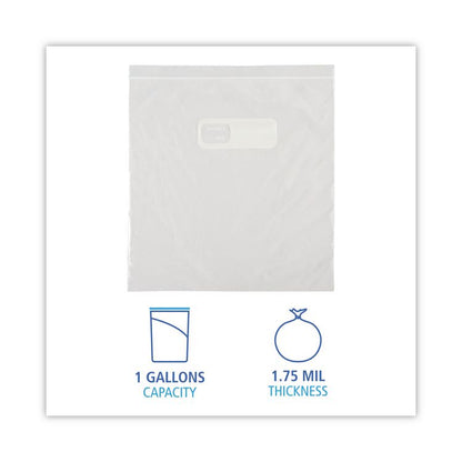 Reclosable Food Storage Bags, Gallon, 1.75 mil, 10.5" x 11", Clear, 250/Box