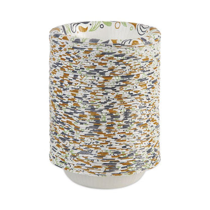 Deerfield Printed Paper Bowl, 12 oz, Coated/Soak Proof, Multicolor, 125/Pack, 8 Packs/Carton