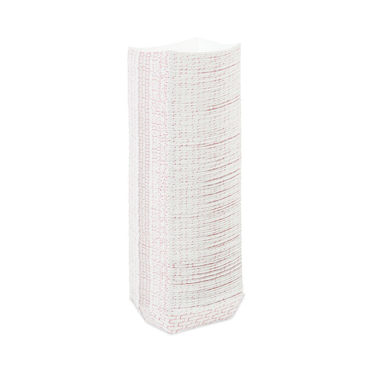 Paper Food Baskets, 0.5 lb Capacity, Red/White, 1,000/Carton