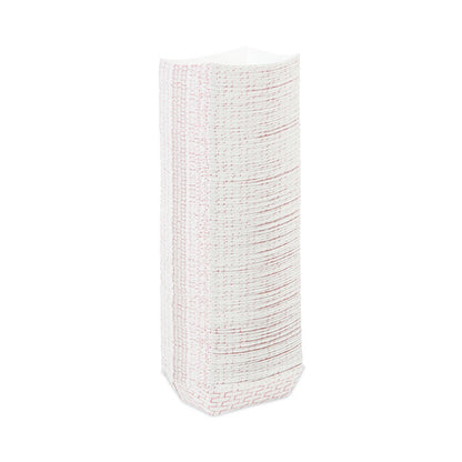 Paper Food Baskets, 0.5 lb Capacity, Red/White, 1,000/Carton