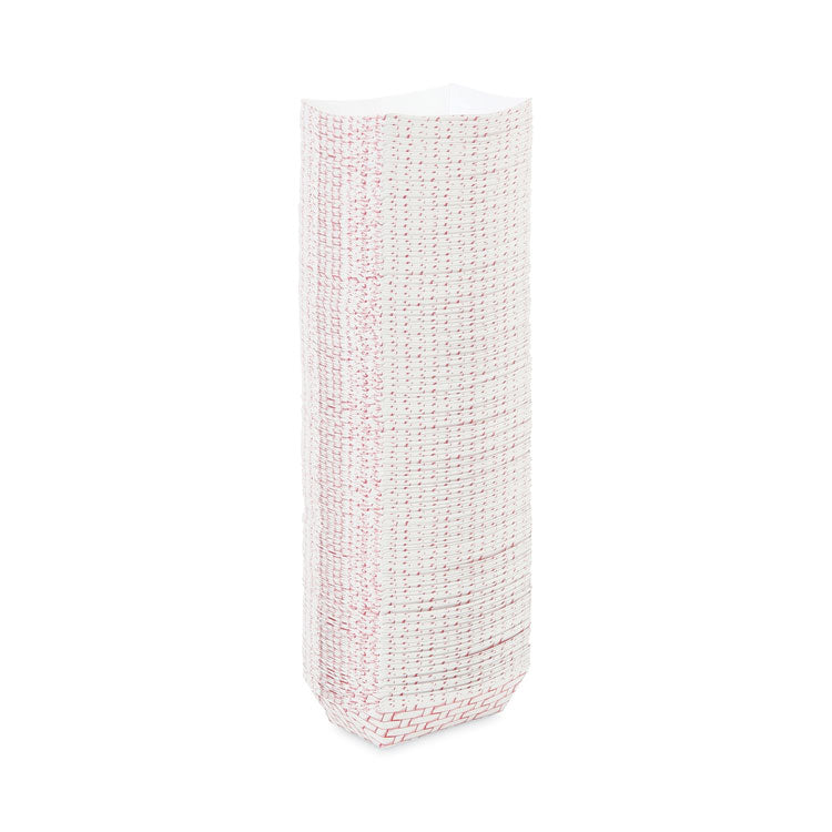 Paper Food Baskets, 0.25 lb Capacity, 2.69 x 4 x 1.05, Red/White, 1,000/Carton