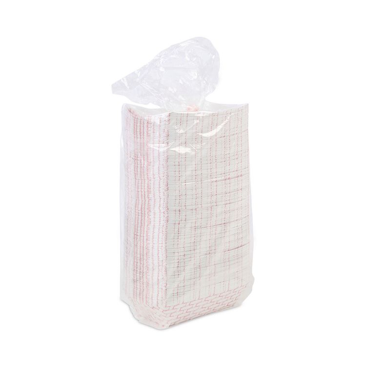 Paper Food Baskets, 5 lb Capacity, Red/White, 500/Carton