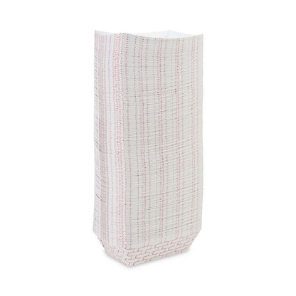 Paper Food Baskets, 3 lb Capacity, Red/White, 500/Carton