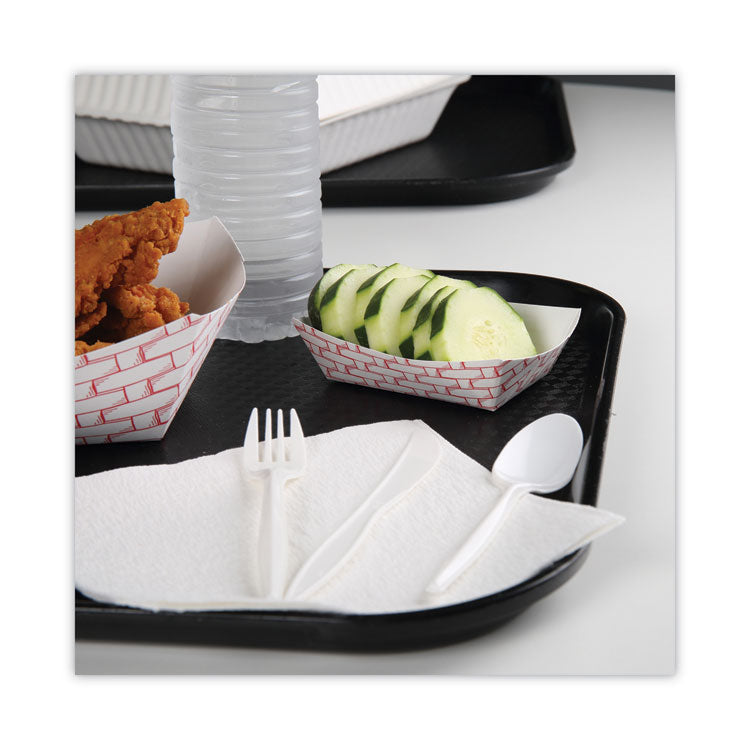 Paper Food Baskets, 0.25 lb Capacity, 2.69 x 4 x 1.05, Red/White, 1,000/Carton