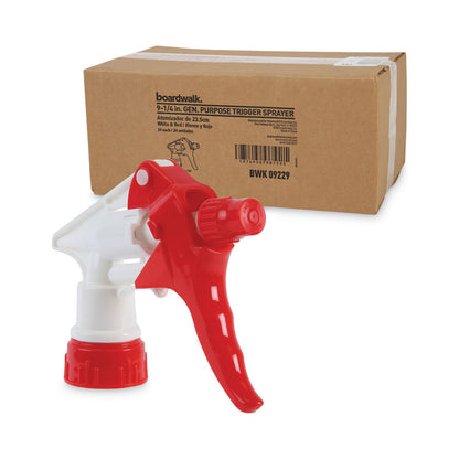General Purpose Trigger Sprayer, 9.25" Tube, Fits 24 oz and 32 oz Bottles, Red/White, 24/Carton
