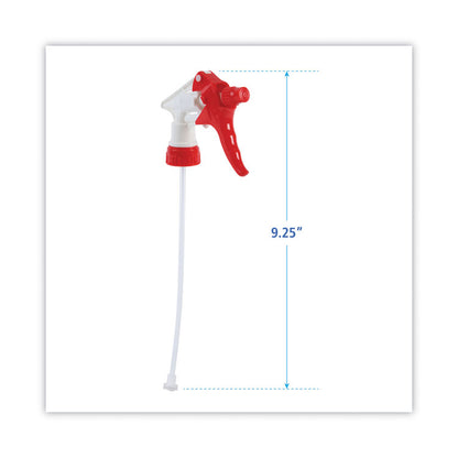 General Purpose Trigger Sprayer, 9.25" Tube, Fits 24 oz and 32 oz Bottles, Red/White, 24/Carton