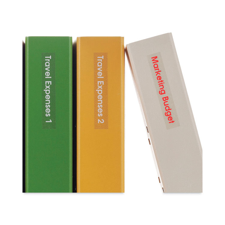 TC Tape Cartridges for P-Touch Labelers, 0.47" x 25.2 ft, Red on Clear, 2/Pack