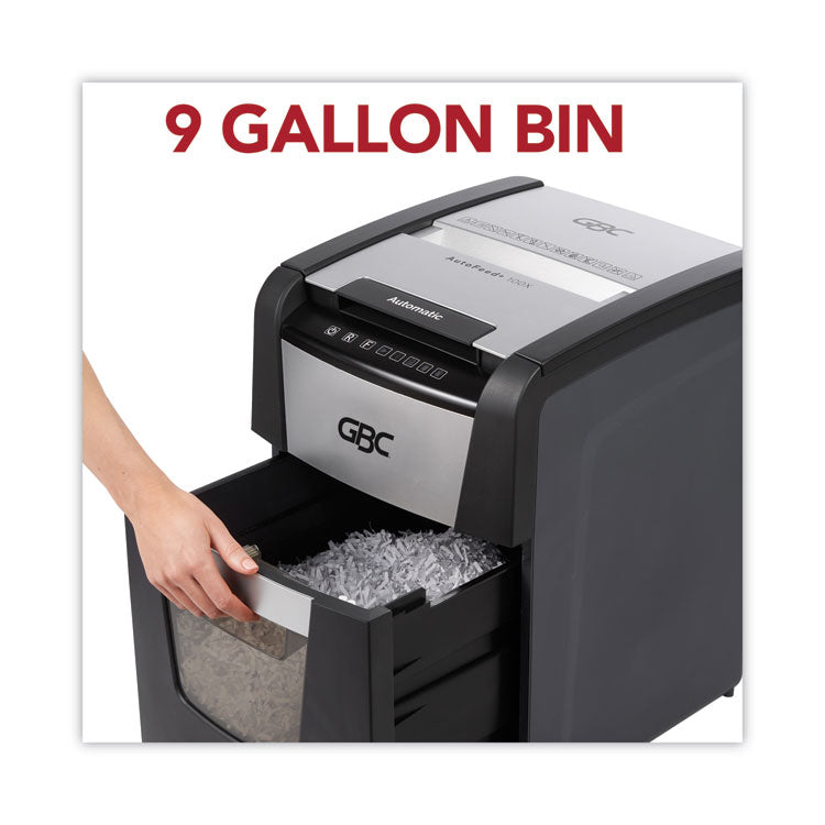 AutoFeed+ 100X Super Cross-Cut Home Office Shredder, 100 Auto/8 Manual Sheet Capacity