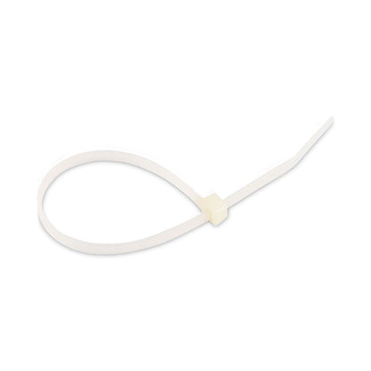 Nylon Cable Ties, 8 x 0.19, 50 lb, Natural, 1,000/Pack