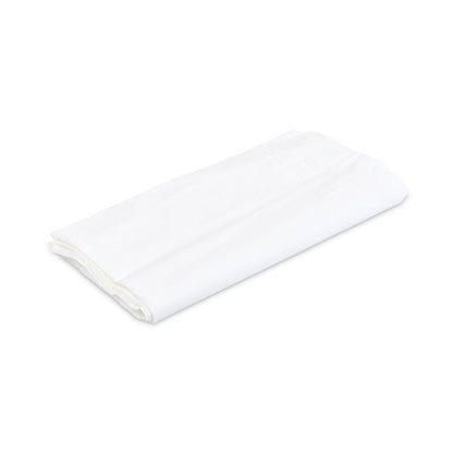 Paper Table Cover, Embossed Paper with Plastic Liner, 54" x 108", White, 20/Carton