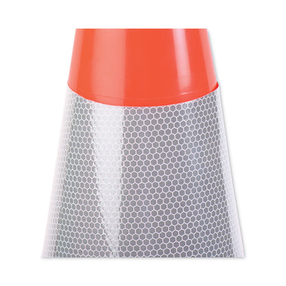 Traffic Cone, 14 x 14 x 28, Orange/Silver