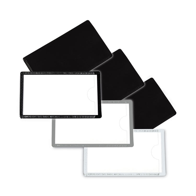 Slap-Stick Magnetic Label Holders, Side Load, 4.25 x 2.5, Gray, 10/Pack