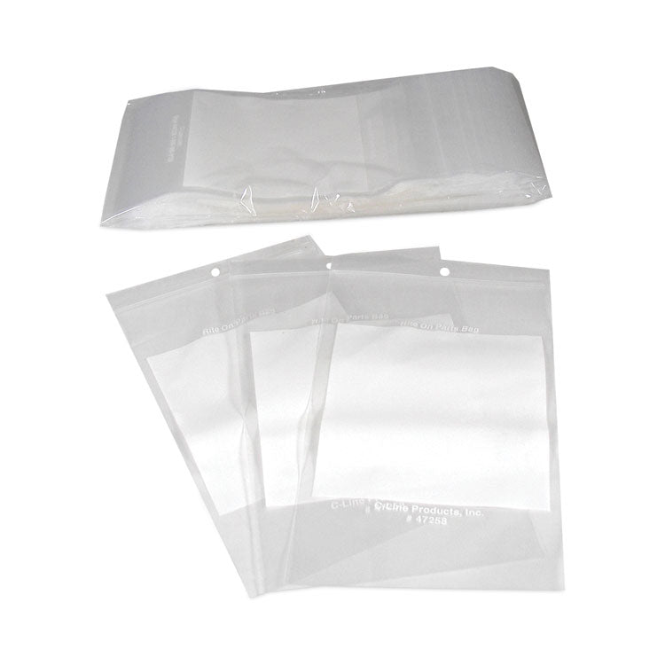 Write-On Poly Bags, 2 mil, 5" x 8", Clear, 1,000/Carton