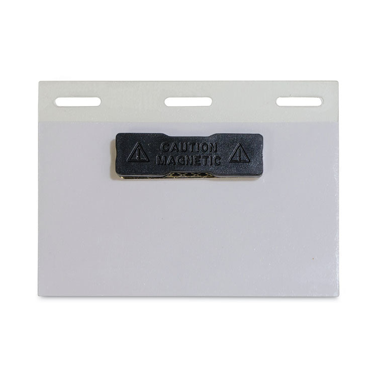 Self-Laminating Magnetic Style Name Badge Holder Kit, 2" x 3", Clear, 20/Box
