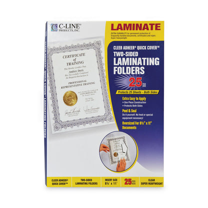 Quick Cover Laminating Pockets, 12 mil, 9.13" x 11.5", Gloss Clear, 25/Box