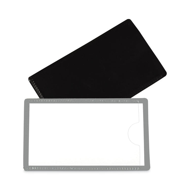 Slap-Stick Magnetic Label Holders, Side Load, 4.25 x 2.5, Gray, 10/Pack