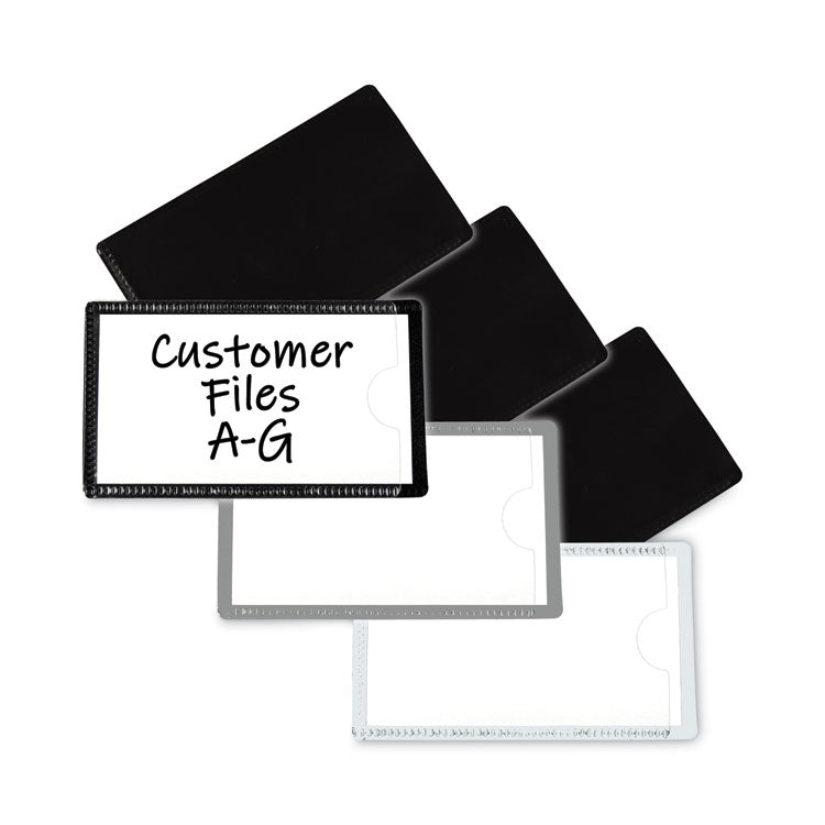 Slap-Stick Magnetic Label Holders, Side Load, 4.25 x 2.5, Gray, 10/Pack