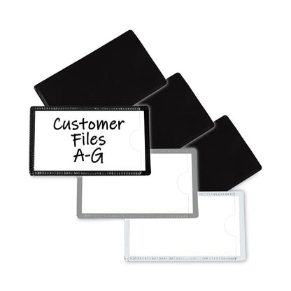 Slap-Stick Magnetic Label Holders, Side Load, 4.25 x 2.5, Gray, 10/Pack