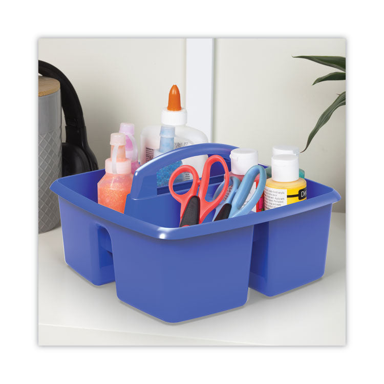 Small Art Caddies, 3 Sections, 9.25" x 9.25" x 5.25", Assorted Colors, 5/Pack