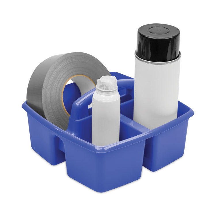 Small Art Caddies, 3 Sections, 9.25" x 9.25" x 5.25", Assorted Colors, 5/Pack