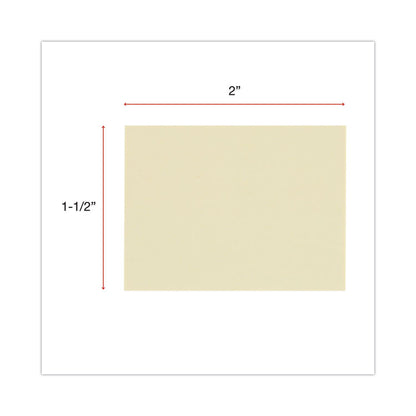 Recycled Self-Stick Note Pads, 1.5" x 2", Yellow, 100 Sheets/Pad, 12 Pads/Pack