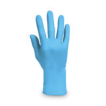 G10 Comfort Plus Blue Nitrile Gloves, Powder-Free, Large, 4 mil Thick, 9.5" Long, Light Blue, 100/Box