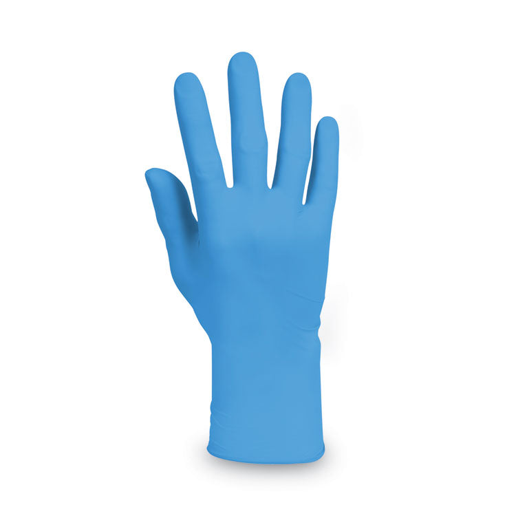 G10 2PRO Nitrile Gloves, Powder-Free, Large, 6 mil Thick, 9.5" Long, Blue, 100/Box, 10 Boxes/Carton