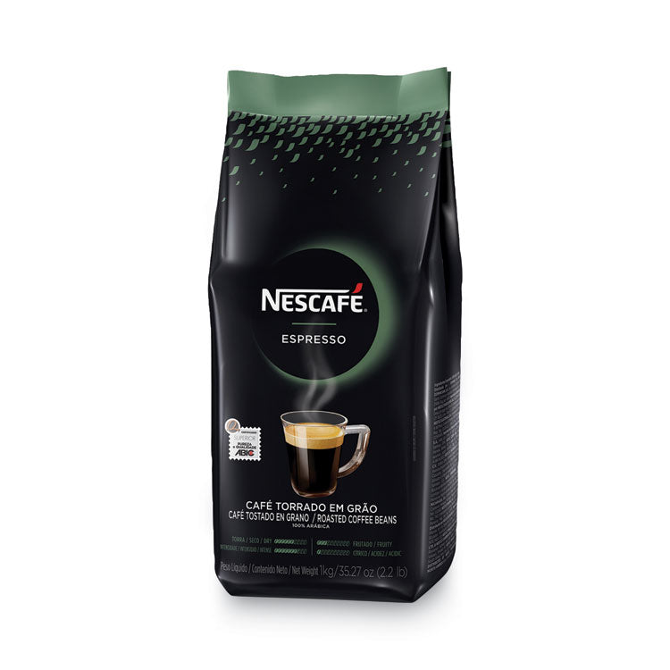 Espresso Whole Bean Coffee, Arabica, 2.2 lb Bag, 6/Carton