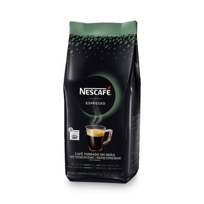 Espresso Whole Bean Coffee, Arabica, 2.2 lb Bag, 6/Carton