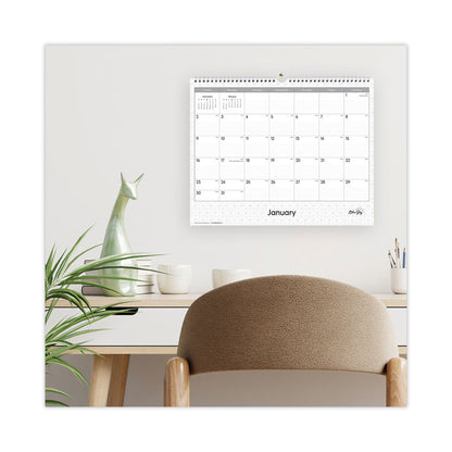 Enterprise Wall Calendar, Geometric Artwork, 15 x 12, White/Gray Sheets, 12-Month (Jan to Dec): 2026