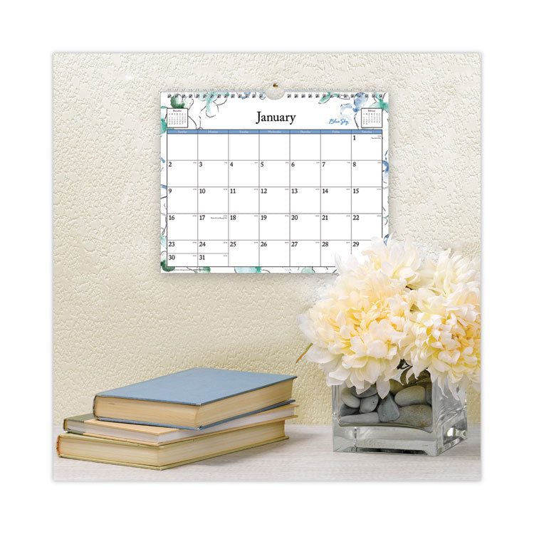 Lindley Wall Calendar, Floral Artwork, 11 x 8.75, White/Multicolor Sheets, 12-Month (Jan to Dec): 2026