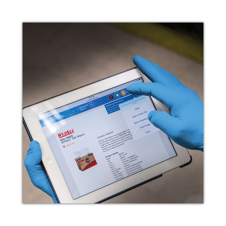 G10 2PRO Nitrile Gloves, Powder-Free, X-Small, 6 mil Thick, 9.5" Long, Blue, 100/Box, 10 Boxes/Carton