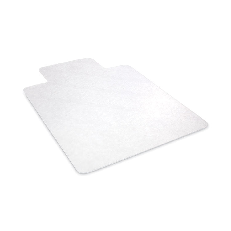 EconoMat Non-Studded All Day Use Chair Mat for Hard Floors, Rectangular with Lip, 46" x 60", Clear, Ships Flat