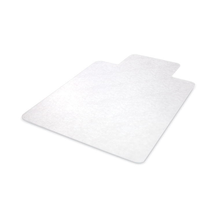 EconoMat Non-Studded All Day Use Chair Mat for Hard Floors, Rectangular with Lip, 46" x 60", Clear, Ships Flat
