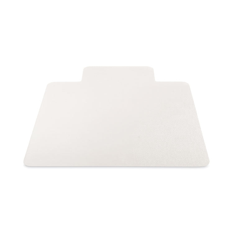 EconoMat Non-Studded All Day Use Chair Mat for Hard Floors, Rectangular with Lip, 46" x 60", Clear, Ships Flat