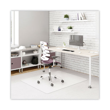 DuraMat Moderate Use Chair Mat for Low Pile Carpeted Floors, Rectangular, Beveled Edges, 45" x 53", Clear, Ships Flat