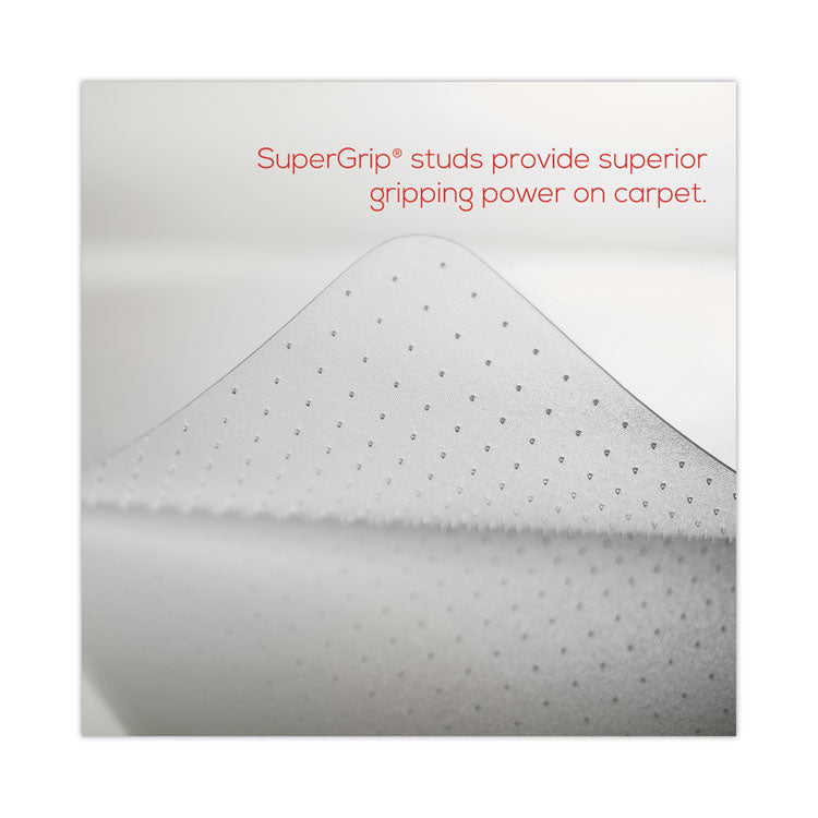 DuraMat Moderate Use Chair Mat for Low Pile Carpeted Floors, Rectangular, Beveled Edges, 45" x 53", Clear, Ships Flat