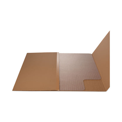 SuperMat Frequent Use Chair Mat for Medium Pile Carpeted Floors, Rectangular with Wide Lip, 46" x 60", Clear, Ships Flat