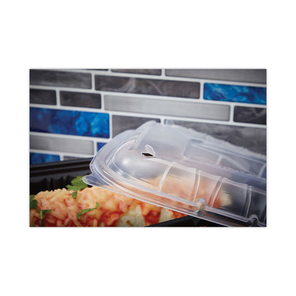 EarthChoice Entree2Go Takeout Container Vented Lid, 8.7 x 5.8 x 1, Clear, Plastic, 300/Carton
