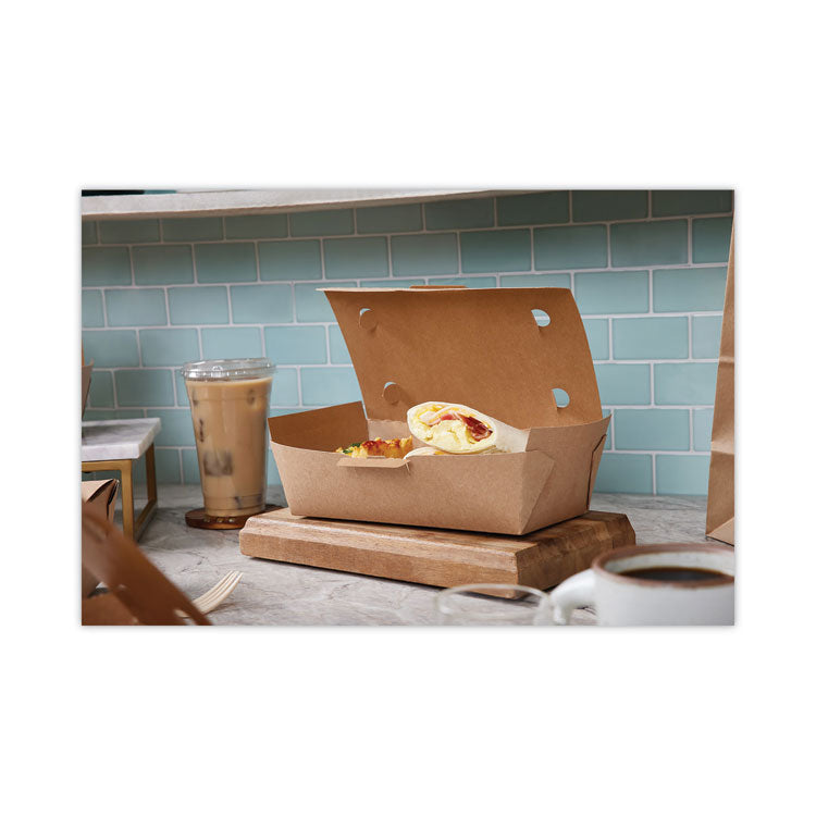 EarthChoice Tamper Evident OneBox Paper Box, 9.9 x 5.9 x 2.8, Brown, 162/Carton