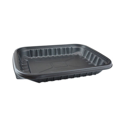 EarthChoice Entree2Go Takeout Container, 48 oz, 11.8 x 8.8 x 1.61, Black, Plastic, 200/Carton