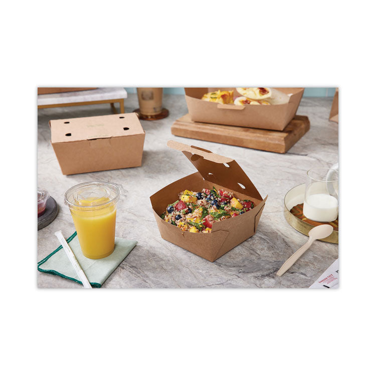 EarthChoice Tamper Evident OneBox Paper Box, 5.4 x 5.4 x 2.5, Brown, 312/Carton
