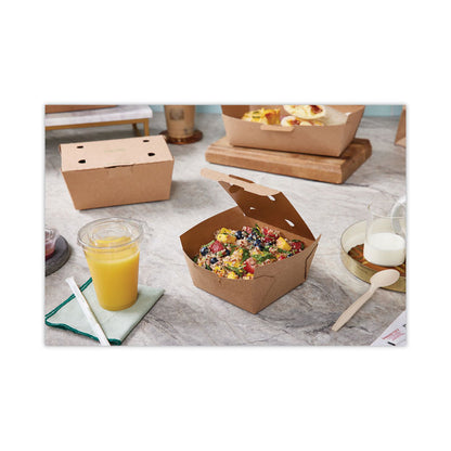 EarthChoice Tamper Evident OneBox Paper Box, 5.4 x 5.4 x 2.5, Brown, 312/Carton