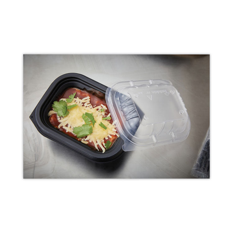 EarthChoice Entree2Go Takeout Container Vented Lid, 5.7 x 4.3 x 2.6, Clear, Plastic, 600/Carton