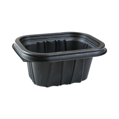 EarthChoice Entree2Go Takeout Container, 12 oz, 5.7 x 4.3 x 2.6, Black, Plastic, 600/Carton