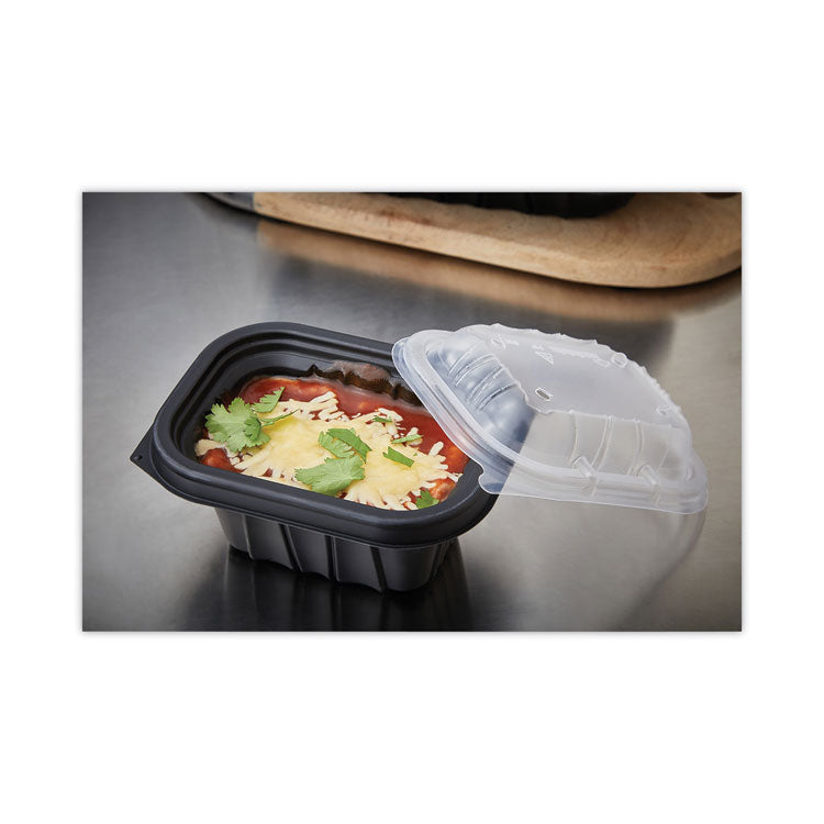 EarthChoice Entree2Go Takeout Container, 12 oz, 5.7 x 4.3 x 2.6, Black, Plastic, 600/Carton