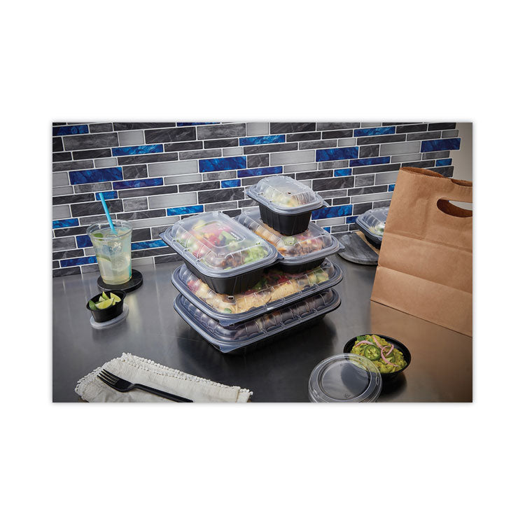 EarthChoice Entree2Go Takeout Container, 32 oz, 8.7 x 5.8 x 2.7, Black, Plastic, 300/Carton